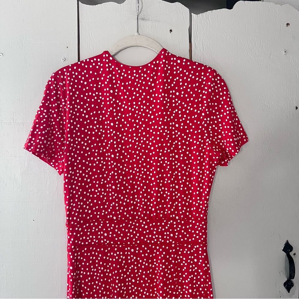 HOBBS Women’s Dress Darcie Red White Polk Dot Size 4 - Picture 5 of 9